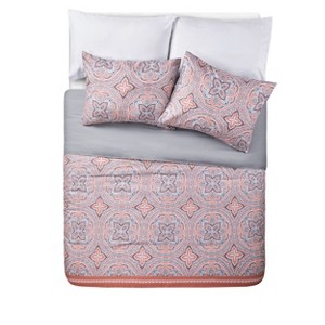 Queen Thalia Comforter Set Coral - VCNY Home, Pink