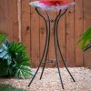 Evergreen Metal Bird Bath Stand, Hourglass Shape - image 3 of 4