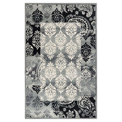 Modern Damask Indoor Area Rug or Runner by Blue Nile Mills