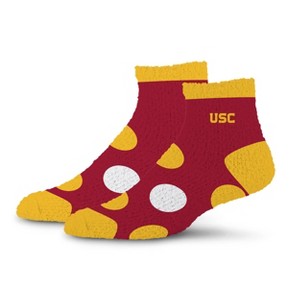 NCAA Southern California Trojans Big Dot Fuzzy Sleep Soft Socks - 1 of 3