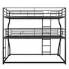 PAGED Twin XL over Twin XL Bunk Bed Modern Metal Bed Frame with 2 Storage Drawers, Guardrail and Ladder for Bedroom - 3 of 4