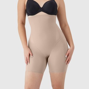 Maidenform Women's Shapewear High Waist Firm Mid Thigh Shaping Shorts SES095 - 1 of 4