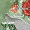 Modern Floral Rug Washable Rug with Non Slip Backing, Low Pile Thin Rug, Indoor Foldable Rug, Soft Aesthetic Printed Rug for Living Room, Bedroom - 2 of 4