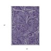 Purple Lavender And Silver Paisley Washable Indoor Outdoor Area Rug - 3 of 4