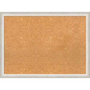 30"x22" Two Tone Wood Frame Cork Board Silver - Amanti Art - 1 of 4