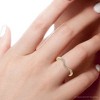Pompeii3 1/16 ct Lab Created Diamond Aria Wedding Curved Contour Ring - 3 of 4
