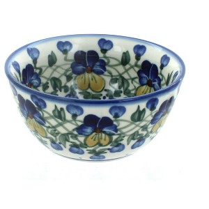 Blue Rose Polish Pottery 12A WR Unikat Dessert Bowl - 1 of 1