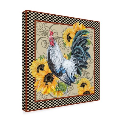 Trademark Fine Art -Jean Plout 'Rooster Feathers' Canvas Art