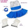 Dress Along Dolly 3pc Ice Skating Doll Outfit- Compatible w 18" American Girl Doll- Set Includes Sparkly Dress, Ice Skates & Hair Clip- Gift Set - 3 of 4