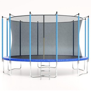10FT 12FT 14FT 16FT Trampoline with Safety Enclosure & Ladder - Recreational Trampolines for Kids/Adults, ASTM Certified Outdoor Bounce - 1 of 4