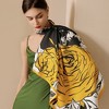 Anna-Kaci Women's Floral Print Square Scarf with Silky Fabric Lightweight Accessory for Layering and Styling - 2 of 4