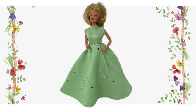 Doll Clothes Superstore Blue Sequin Gown Fits 11 1/2 Inch Fashion Dolls Like Barbie, 2 of 6, play video