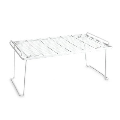 LunaLulinlk Folding Metal Kitchen Pantry Organization Wire Shelf, White