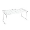LunaLulinlk (2 pack) Folding Metal Kitchen Pantry Organization Wire Shelf, White - 2 of 4