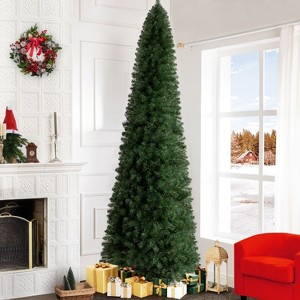 Home Imports Emporium 9ft Slim Christmas Tree with Lights, Christmas Tree Prelit with 1455 Branch Tips, 500 Warm Lights, Aritificial Christmas Tree - 1 of 4