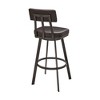 PAGED Swivel Bar Stools Faux Leather Counter Stools with Footrest, Island Chairs for Home Pub - 4 of 4