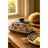 Blue Rose Polish Pottery M074 Manufaktura Butter DIsh - 2 of 4