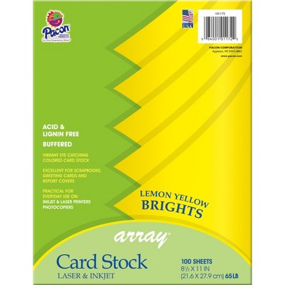 Astrobrights Neenah Cardstock 8.5 x 11 65lb 75ct Bright White