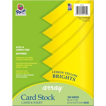 Staples Cardstock Paper 110 lbs 8.5 x 11 Canary 250/Pack (49704