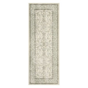 Coolmee Washable Vintage Floral Boho Area Rug for Living Room Non Slip Soft Low Pile Thin Floor Carpet for Bedroom, Dining Room - 1 of 4