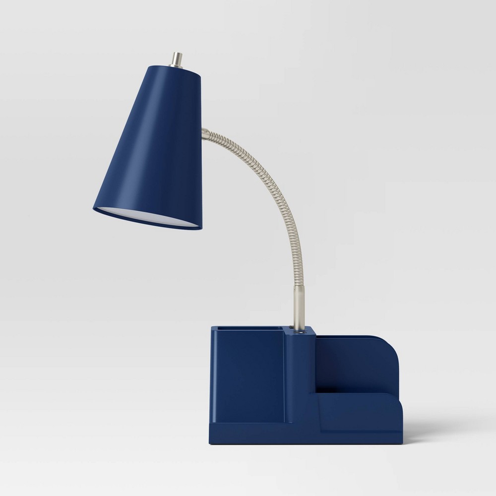 Organizer Task Lamp Navy Blue (Includes LED Light Bulb) - Room Essentials™
