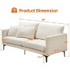 78 Inch 3 Seater Sofa, Comfy Modern Couch with 2 Pillows, Cozy Lounge Couch - 2 of 4