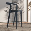 2 Aluminum Bar Stools with Backrest, Minimalist Design, Triangular Tube Frame, No Pull Rope, Modern Bar Stool, Comfortable Bar Chair, Metal Bar Stool - 3 of 4