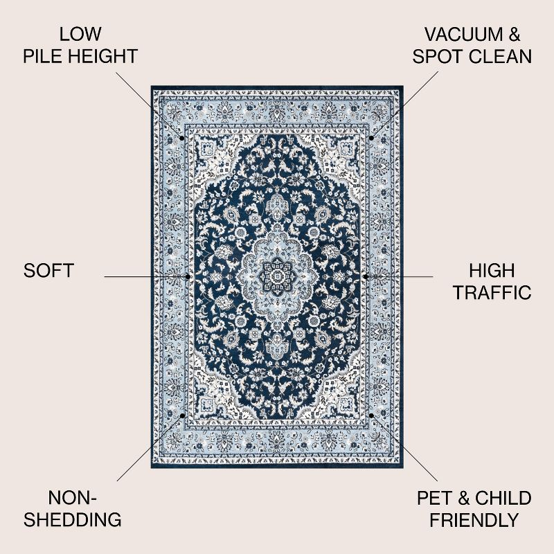 Palmette Modern Persian Floral Area Rug - JONATHAN Y, 4 of 12