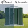MOEPISY 6FTx4FT Apex Roof Green Outdoor Tool Storage House Garden Shed With Sliding Door - 3 of 4