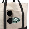 Chicago State University Primary Logo Canvas Tote Bag With External Pocket, Reusable Shoulder Bag for Shopping, School, Beach - 2 of 4