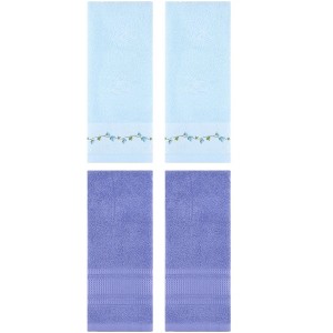 REGALWOVEN 4 Pcs Soft Absorbent Hand Towel for  Bathroom Kitchen 13" x 29" - 1 of 4