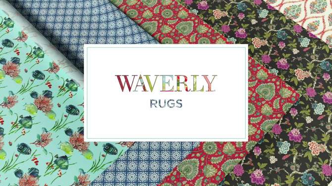 Waverly Sun & Shade "Sweet Things" Blue Indoor/Outdoor Area Rug by Nourison, 2 of 14, play video