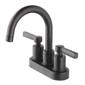 4" 2 Handle Low Arc Lavatory Faucet with Push Pop Up - Home2O

