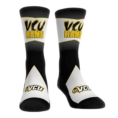 NCAA VCU Rams Adult Battle Call Crew Socks - L/XL