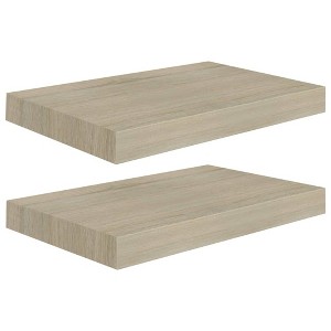 vidaXL Floating Wall Shelves 2 pcs Oak 15.7"x9.1"x1.5" MDF - 1 of 1