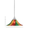 Toltec Lighting Any 1 - Light Pendant in  Chrome with 16" Mardi Gras Shade - 2 of 2