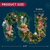 JOYFY Pre-Lit 6ft Christmas Garland with 50 LED Lights, Pink Ball Ornaments, Rose Gold Flowers and Christmas Bow for Indoor Outdoor Xmas Holiday Decor - 4 of 4