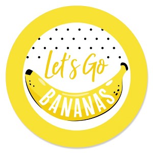 Big Dot of Happiness Let's Go Bananas - Tropical Party Circle Sticker Labels - 24 Count - 1 of 4