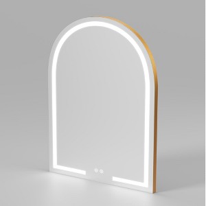 Dovelina Modern BlackArched Bathroom Vanity Mirror with LED Lights and Anti-fog,Wall Mirror - 1 of 4