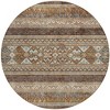 Chocolate And Gray Southwestern Washable Indoor Outdoor Area Rug - 4 of 4