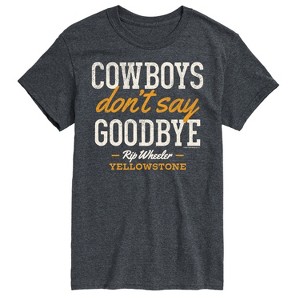 Men's - Yellowstone - Cowboys Don't Say Goodbye Short Sleeve Graphic T-Shirt - 1 of 4