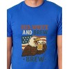 Men's Red White and Brew 4th of July America Adult T-Shirt - 4 of 4