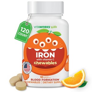 VitaWorks Kids - Iron With Vitamin C - 120 Chewables - 1 of 4