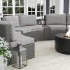 Martha Stewart Bedford Set of 2 Indoor-Outdoor Modular Patio Curved Sectional Sofa Seats and Side Table in Rattan Wicker with All-Weather Cushions - 2 of 4