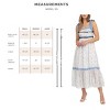August Sky Women's Sleeveless Lace Trim Floral Midi Dress - 4 of 4