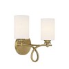 Savoy House Woodbury 2 - Light Vanity in  Warm Brass - 3 of 4