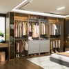 Aheaplus Set of 2 Closet System with 6 Drawers and 6 Hanging Rods, Adjustable Clothes Organizer - 3 of 4