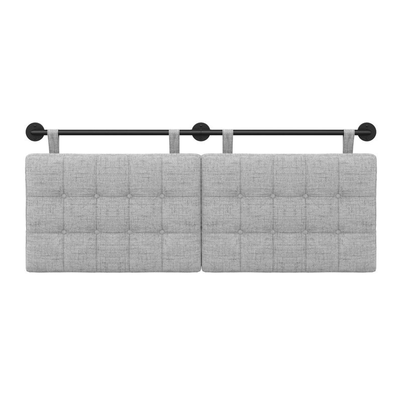 Full/Queen Remi Button Tufted Kids&#39; Headboard Gray - Nathan James, 1 of 8