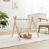 Wooden Baby Play Gym Set, Interactive Activity Center Hanging Bar with Gym Toys By Comfy Cubs - image 2 of 4