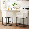 Arceso 27 Inch Counter Height Bar Stools, Modern Barstools , Black Metal Frames, Linen Fabric Upholstered Bar Stool for Kitchen Island, Home Bar - 2 of 4